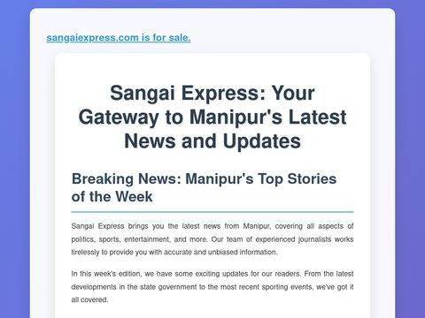 Sangaiexpress.com