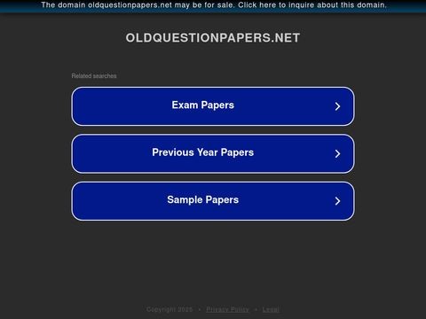 Oldquestionpapers.net